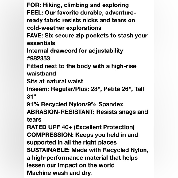 Athleta Headlands Hybrid Mid Rise Cargo Pants US12 in Peat Dark Olive Green - Picture 12 of 12